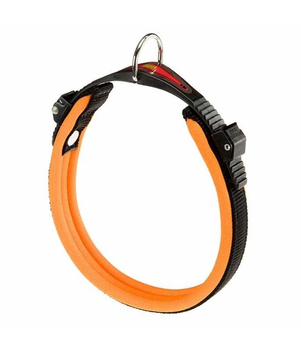 [75448139] Ferplast Dog Collar with Soft Padding and Closure with Micro Regulation[Color - Orange, Dimension - 33cmX15mm]