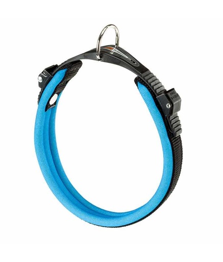 [75448225] Ferplast Dog Collar with Soft Padding and Closure with Micro Regulation[Color - Blue, Dimension - 42cmX15mm]