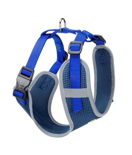 [75468625] Ferplast Nikita PM Technical Harness In Breathable Nylon[Color - Blue, Dimension - 19-26 x 28-40cm x 10mm, Size - XS]