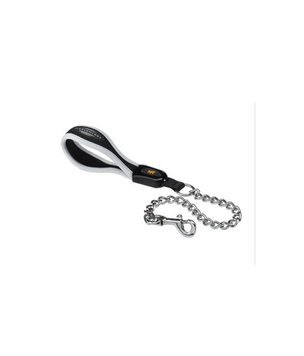 [75477017] Ferplast Ergocomfort Metal GM Leash With Ergonomic Handle and Chromed Metal Chain[Dimension - 25mm x L 65cm]