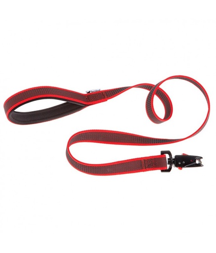 [77180117] Ferplast Daytona Gummy Matic GDog Lead Complete With Automatic Carabiner (20mm x L 120cm)[Color - Red, Dimension - 20mm x L 120cm]