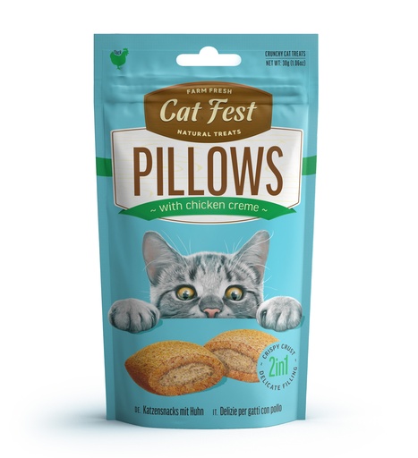 [79207774] Cat Fest Pillows With Chicken Cream[Weight - 30g]