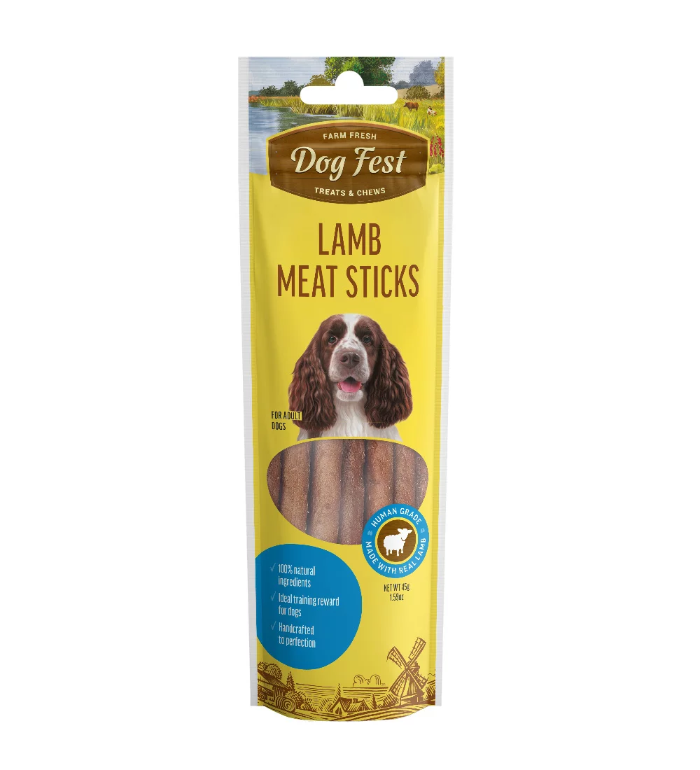 [79711281] Dog Fest Lamb Meat Sticks For Adult Dogs - 45g (1.59oz)[Weight - 45g]