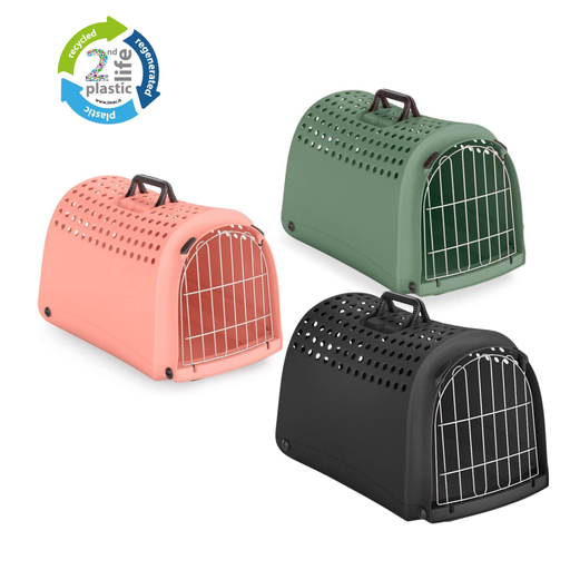 [80496R] IMAC Linus Carrier for Cats and Dogs - Second Life Plastic - 50 x 32 x 34.5cm[Color - Mixed Colours]