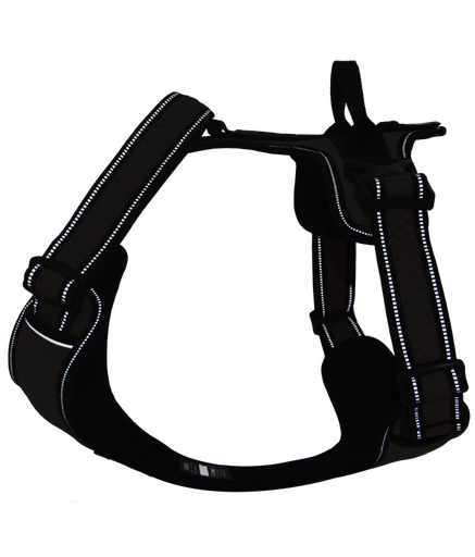 [888886028079-DIS] Doco Vertex Front Range Harness - 3m Reflective[Color - Black, Size - L]