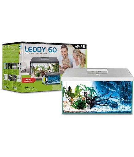 [AQ124378-DEL] Aquael Leddy Aquarium Set Plus D&N 2.0 White[Size - 60cm]
