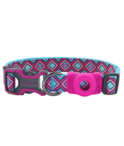 [ATC-23002-D17M] DOCO® AirTag D-ring Collar ATC-23002-D17M (2.0 x 34-51cm), Medium [Size - M (2.0 x 34-51cm)]