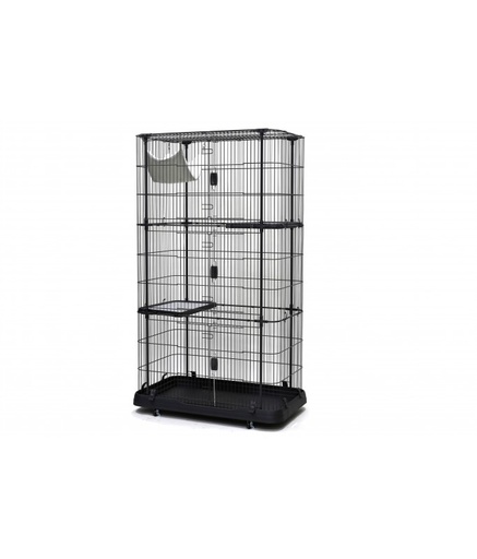 [BC-C502L-BLK] Dayang Cat Deluxe & Premium Cat Multi-Layer Play House 109.3x63.8x161.6cm - Black