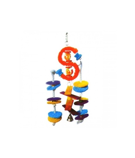 [BTLB0221] VanPet Hanging Toy For Large Birds With Bells 39 x 18cm