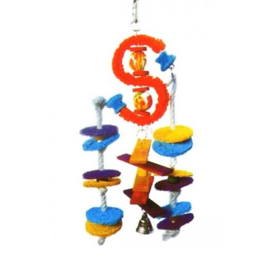 [BTLB0221] VanPet Hanging Toy For Large Birds With Bells 39 x 18cm