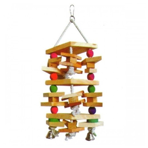 [BTLB086] VanPet Hanging Toy For Large Birds With Bells 40 x 22cm