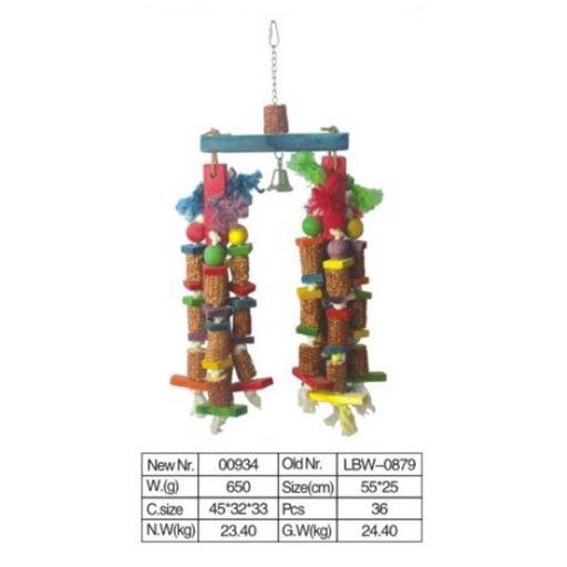 [BTLB0879] VanPet Bird Toy Natural And Clean - 55x25 cm