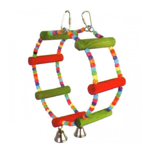 [BTLB00124] VanPet Wheel Type Toy Smalll And Mediumium Birds With Bells 25 x 7.5cm