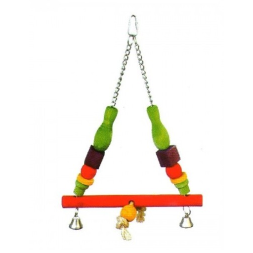 [BTLB350] VanPet Triangle Type Swing Toy For Large Birds With Bell 40 x 25cm
