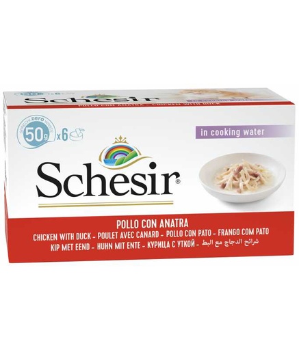 [C01064141] Schesir Cat Multipack Can Wet Food-Chicken fillets With Duck 6x50g [Weight - 300g]