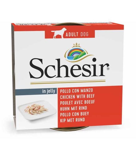 [C01064254] Schesir Dog Wet Food-Chicken Fillets With Beef[Weight - 150g]