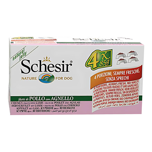 [C01064306] Schesir Dog Wet Food-Chicken Fillets With Lamb[Weight - 340g]