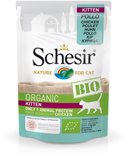 [C01064450] Schesir Kitten Bio Chicken[Weight - 85g]