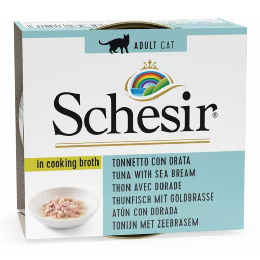 [C01064521-DIS] Schesir Cat Can Broth-Wet Food Tuna with Seabream-(Min Order 70g - 14pcs)[Weight - 70g]