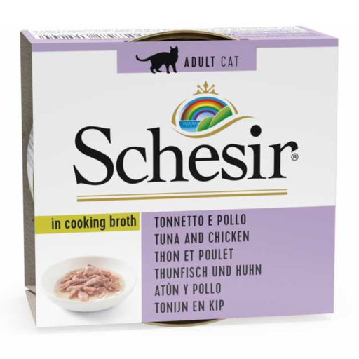 [C01064524-DIS] Schesir Cat Can Broth-Wet Food Tuna with Chicken-(Min Order 70g - 14pcs)[Weight - 70g]
