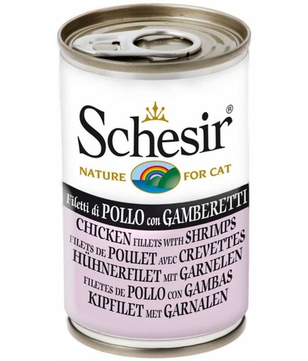 [C01064636] Schesir Cat Can-Wet Food Chicken with Shrimps- (Min Order 140g - 24pcs)[Weight - 140g]