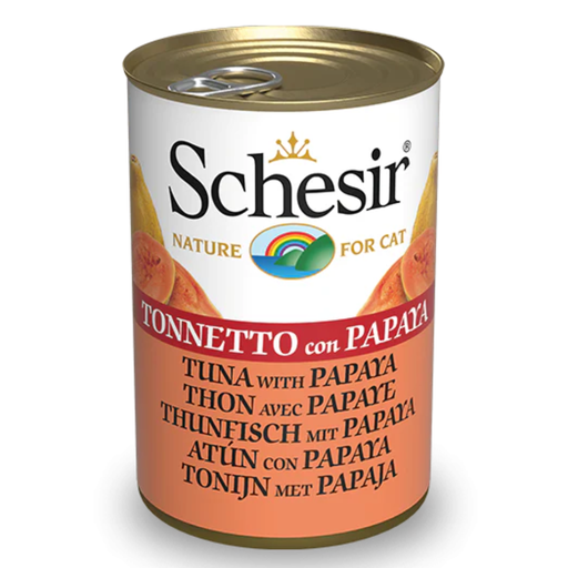 [C01064638] Schesir Cat Can-Wet Food Tuna with Papaya- (Min Order 140g - 24pcs)[Weight - 140g]