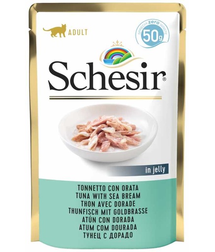 [C01064762] Schesir Cat Pouch-Wet Food Tuna with Seabream- (Min Order 50g - 30pcs)[Weight - 50g]