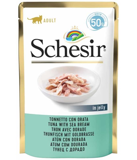 [C01064762-DIS] Schesir Cat Pouch-Wet Food Tuna with Seabream- (Min Order 50g - 30pcs)[Weight - 50g]