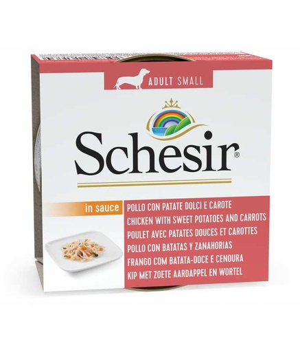 [C01071702] Schesir Dog Wet Food Can-Chicken with Potatoes and Carrots - (Min Order 85g- 14pcs)[Weight - 85g]