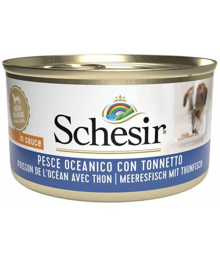 [C01071705] Schesir Dog Wet Food Can-Ocean Fish with Tuna- (Min Order 85g- 14pcs)[Weight - 85g]