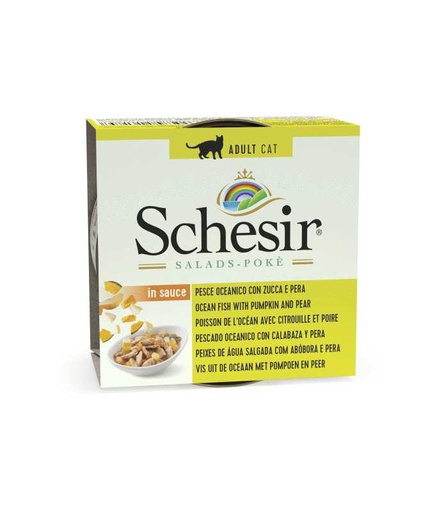 [C01071850] Schesir Salad Cat Wet Food Ocean Fish with Pumpkin and Pear- (Min Order 85g- 14pcs)[Weight - 85g]