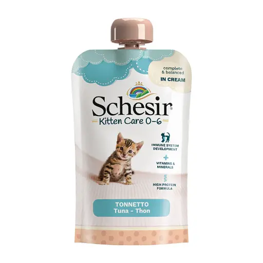 [C1072020] Schesir Kitten Pouch Cream 0-6 Tuna Wet Food 150g (Min Order - 5pcs)[Weight - 150g]