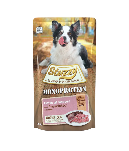 [C8401] Stuzzy Dog Pouch Grain Free Monoprotein Ham (Min Order 150g- 12pcs)[Weight - 150g]