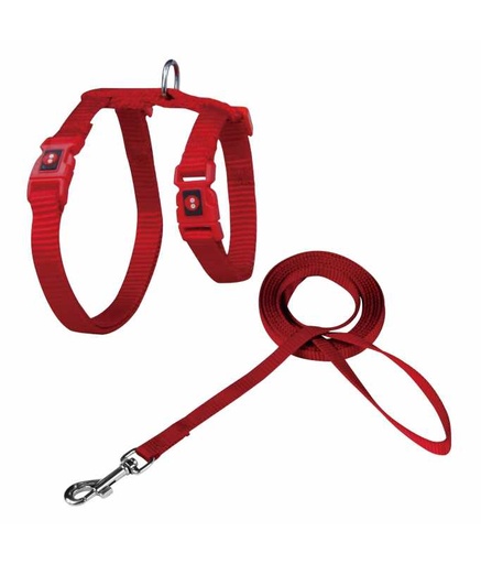 [DCAT201-1072-03] DOCO® Signature Cat Harness + Leash (DCAT201+1072)[Color - Maroon, Size - XS]