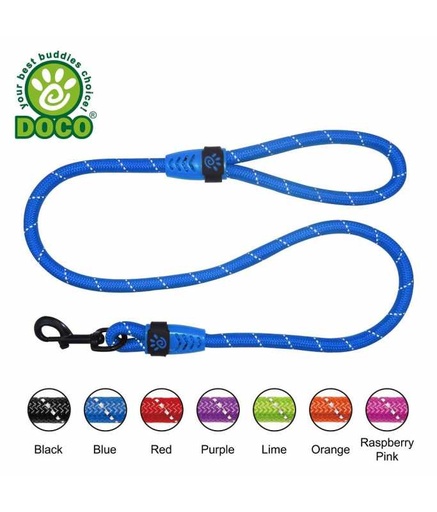 [DCROPE2060-02S] Doco Reflective Rope Leash (DCROPE2060)[Color - Blue, Size - S]