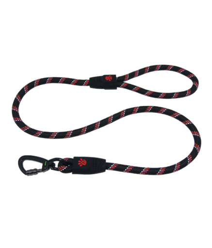 [DCROPE5048-03L] DOCO® Reflective Rope Leash W/ soft Rubber Handle Ver.5 - Click & Lock Snap[Color - Maroon, Size - L]