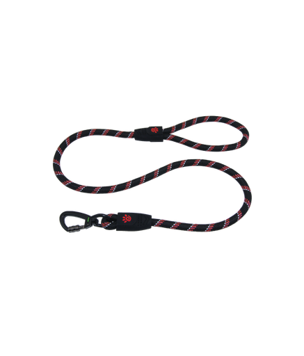 [DCROPE5060-03S] Doco 5ft Reflective Rope Leash With Click & Lock Snap (DCROPE5060)[Color - Maroon, Size - S]