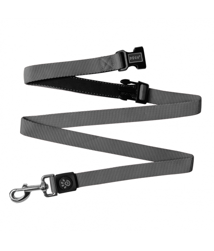 [DCS2072-05M] DOCO® Easy-Snap -HANDS FREE Leash 6ft (DCS2072)[Color - Grey, Size - M]