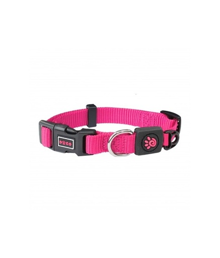 [DCSN002-04S] DOCO Signature Nylon Collar -1.5 x 27-37cm[Color - Pink, Size - S]