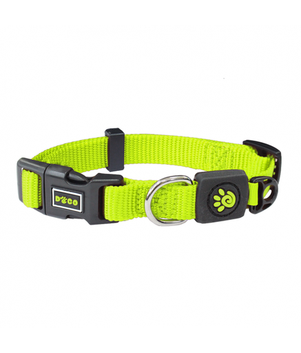 [DCSN002-S7M] DOCO Signature Nylon Collar - 2.0 x 34-51cm[Size - M, Color - Lemon]