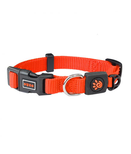 [DCSN002-S8XS] DOCO Signature Nylon Collar - 1.0 x 21-30cm[Size - XS, Color - Safety Orange]