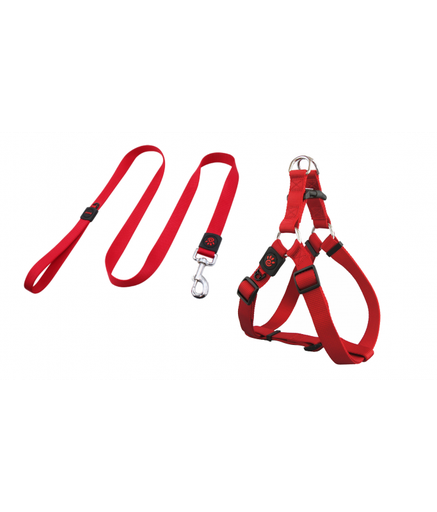 [DCSN202+1048-03M] DOCO® Signature Step-In Harness+Nylon Leash - 4ft (DCSN202+1048)[Color - Maroon, Size - M]