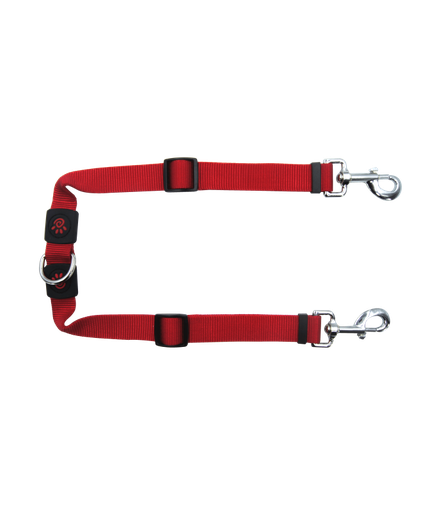 [DCSX2-03M] DOCO® Signature Coupler Nylon Dog Leash - Adjustable Length (DCSX2)[Color - Maroon, Size - M]