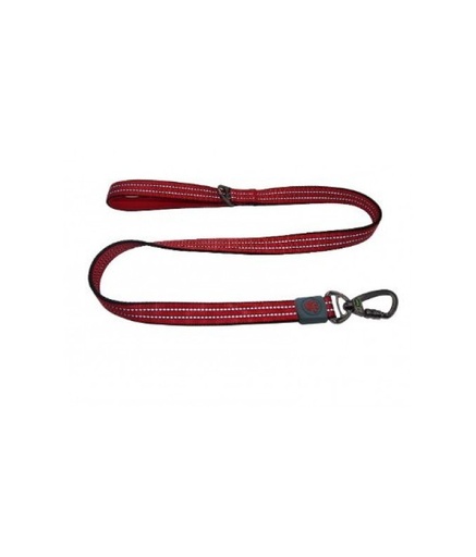 [DCV5048-03M] DOCO VARIO Leash with Reflective Thread 4ft - Small [Color - Red, Size - M]