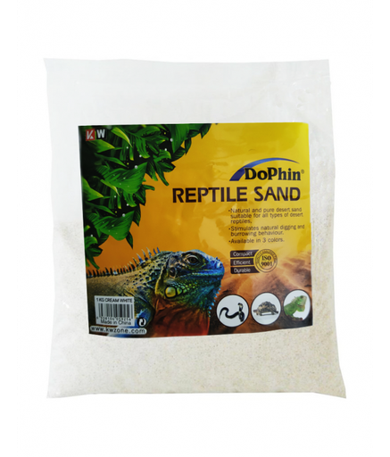 [DESERTSAND-CREAMWHITE] KW Zone Dophin Reptile Sand 1kg[Color - Cream White]