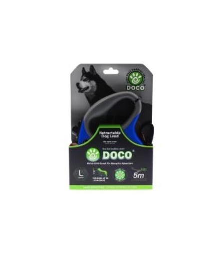 [DRL16-03L] Doco All Day Adventure Retractable Leash[Color - Blue, Size - L]