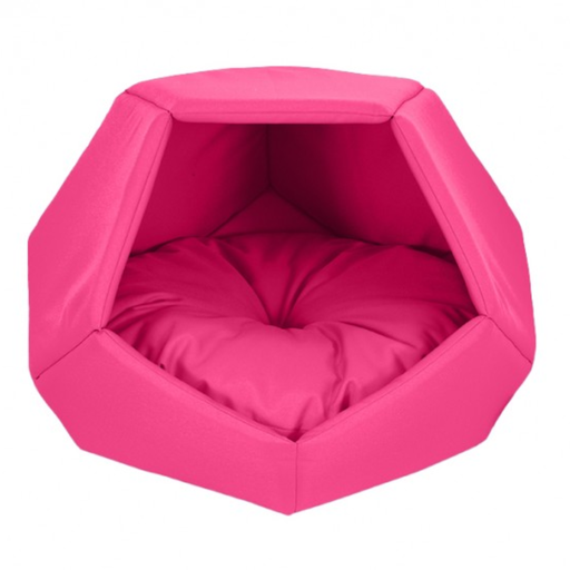 [EMDC01B-15B] Empets Cubby House With Cushion Basic (60x60x44cm)[Color - Pink, Dimension - 60x60x44cm]