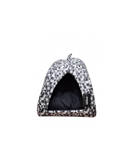 [EMI02M-105M] Empets Igloo House With Cushion Modern[Dimension - 43X43X35cm, Texture - Printed Black & White]