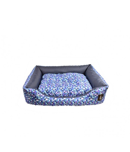 [EMK01M-104M] Empets Couch Bed Modern[Dimension - 55x42x16cm, Texture - Printed Blue]