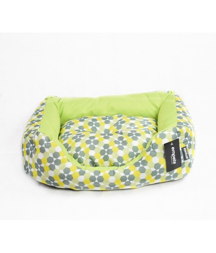 [EMK01M-110M] Empets Couch Bed Modern[Dimension - 55x42x16cm, Texture - Printed Green & Lemon]